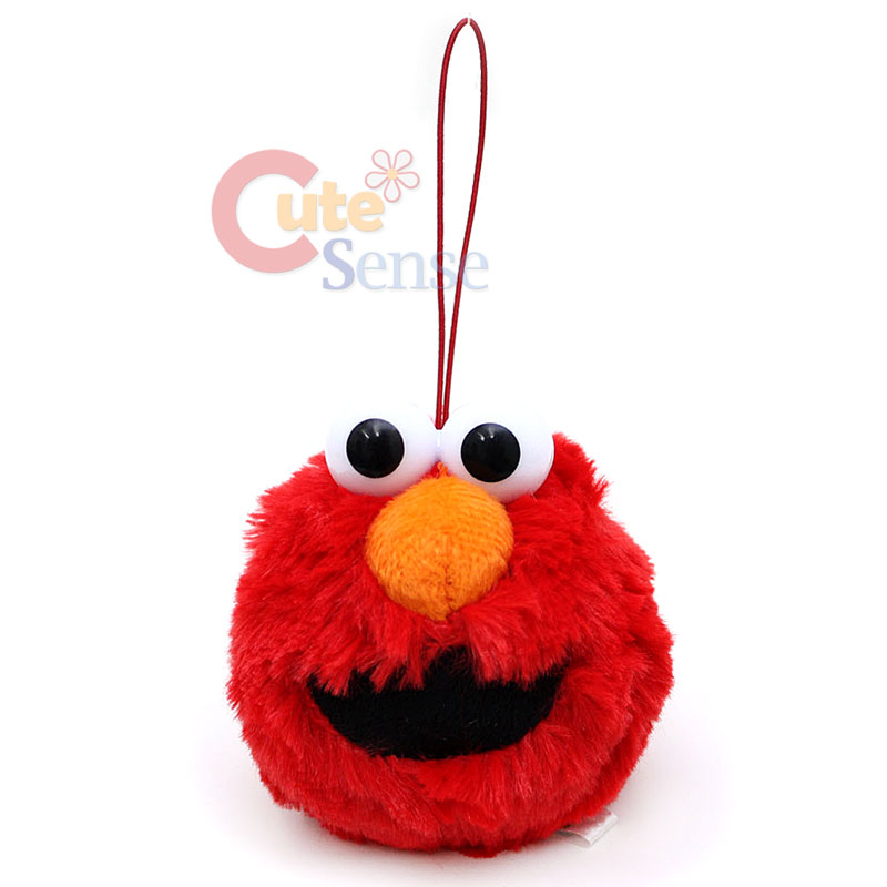 Sesame Street Elmo Face Plush Doll Hanging Plush Key Chain Holder