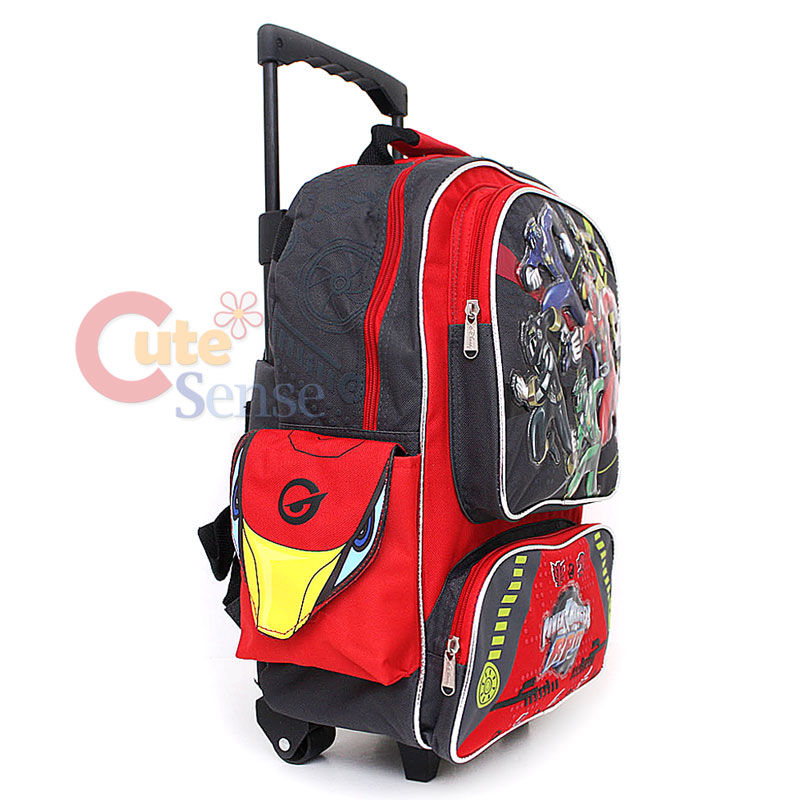 Power Rangers School Roller Backpack Large 16" Rolling Bag Super Legends eBay