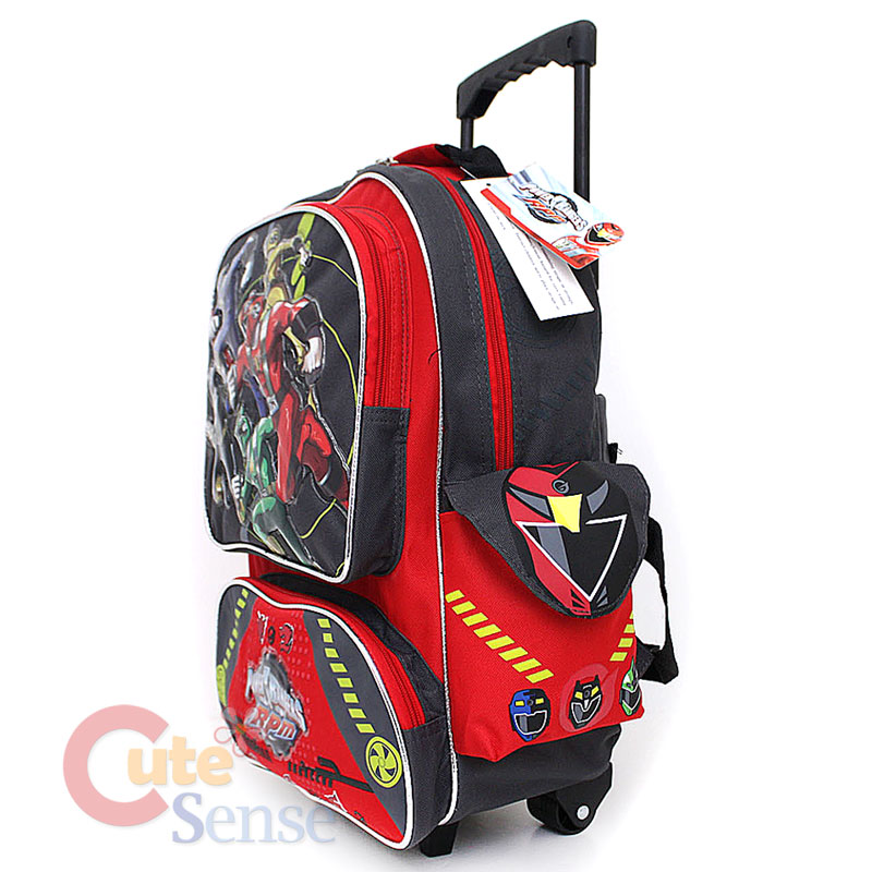 Power Rangers School Roller Backpack Large 16" Rolling Bag Super Legends eBay