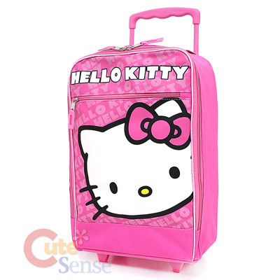 Hand Luggage  Handbag on Kitty Hand Carry Luggage  Pink Face Roller Trolley Bag 16 5    Ebay