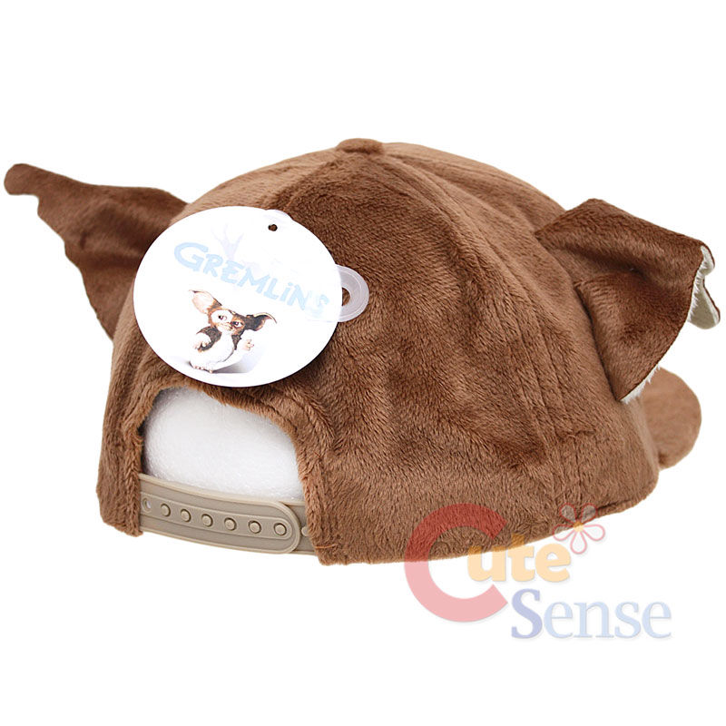 Gizmo Gremlins Plush Cap Flat Bill Hat Adjustable Teen Adult Licensed