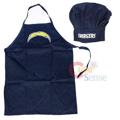 San Diego Chargers Chef's Cooking BBQ Apron/ Hat Set