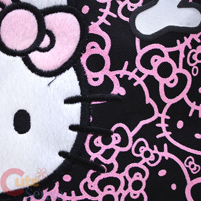  Kitty Black Tote on Sanrio Hello Kitty Tote Bag Shoulder Diaper  Black Pink Glittering