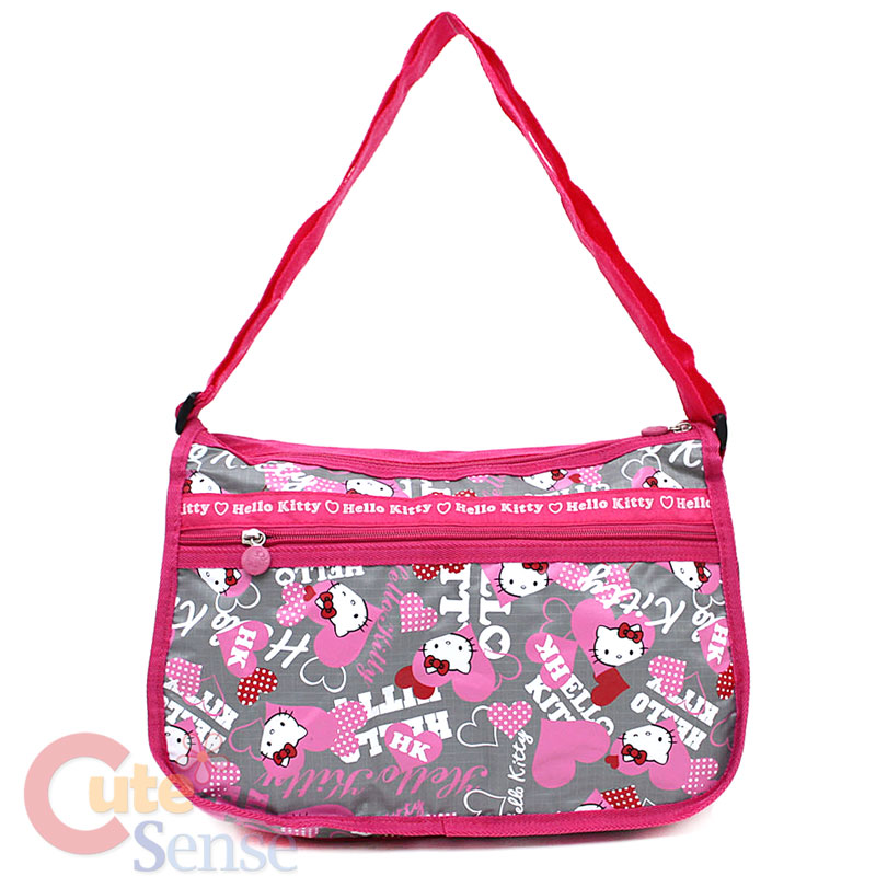 Sanrio Hello Kitty Shoulder Messenger Bag Hand Bag Pink Grey Licensed