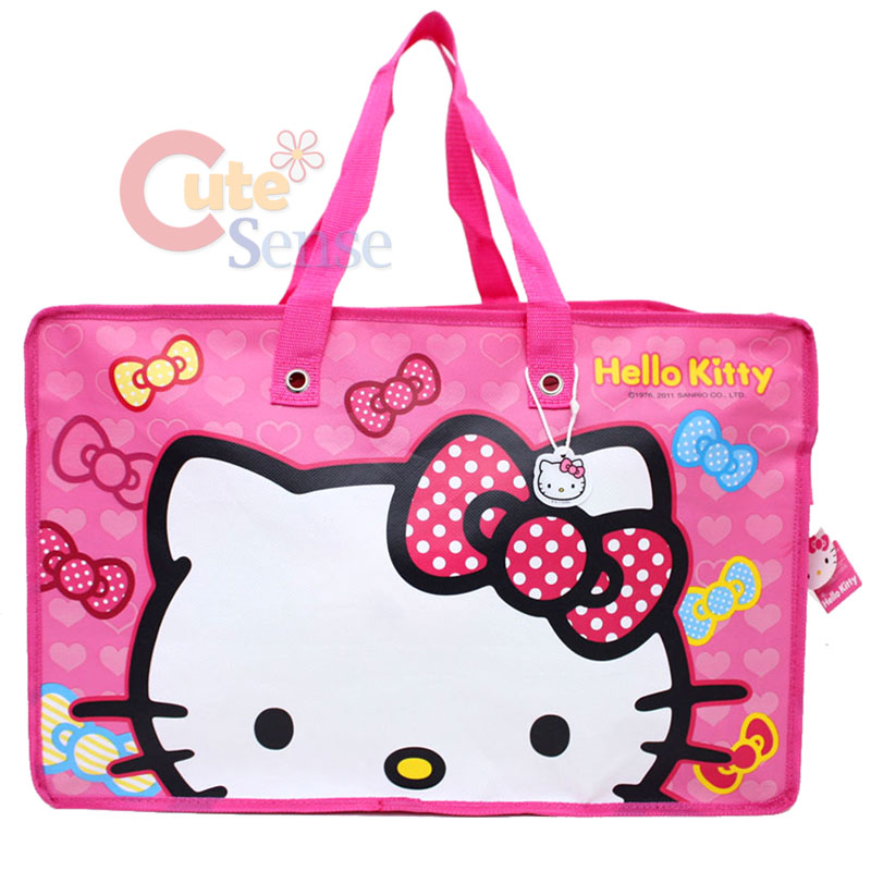 Sanrio Hello Kitty Grocery Bag Reusable Shopping Tote Market Duffle Bag
