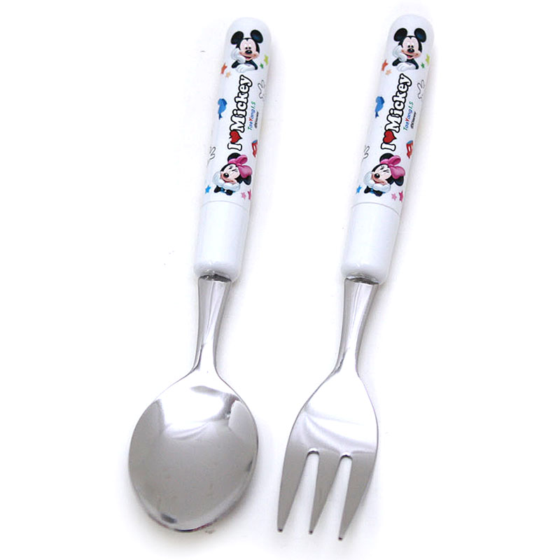 Disney Mickey & Minnie Mouse Stainless Spoon & Fork Set eBay