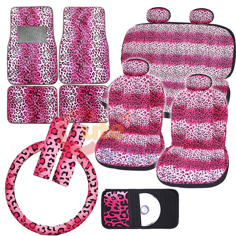 Pink Leopard Plush Car Seat Cover Auto Accessories 1jpg Animal Pink Leopard Plush Car Seat Cover Auto Accessories 1jpg