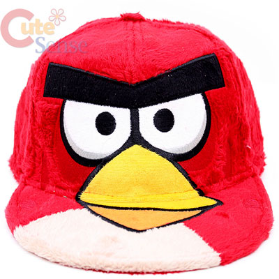 Angry Birds Plush on Rovio Angry Birds Plush Flat Bill Cap Red Bird Hat Teen To Adult