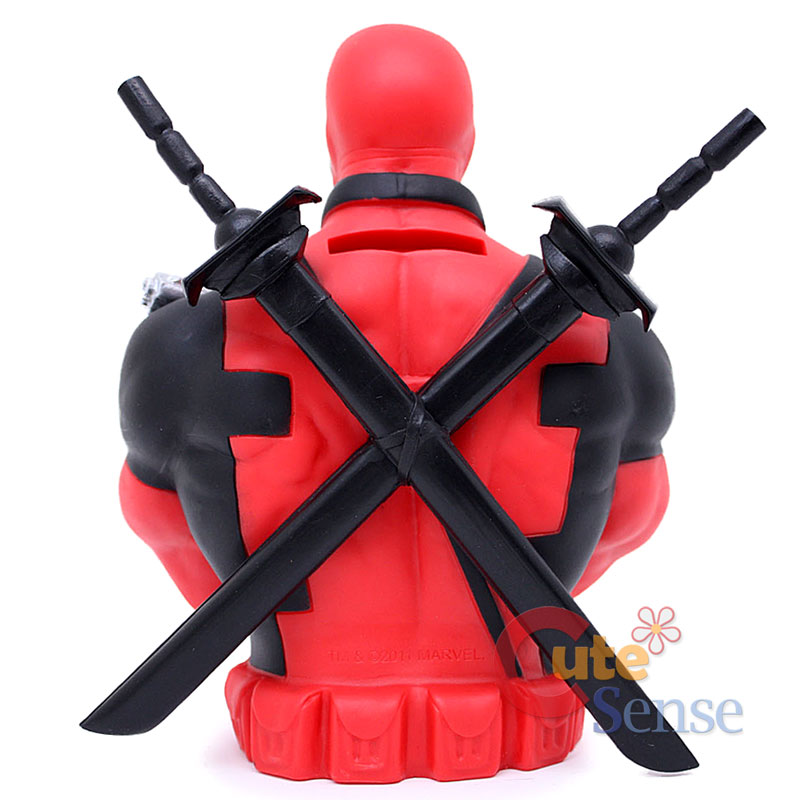 Marvel Deadpool Bust Figure Coin Bank 8 Figure