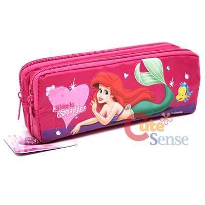 Disney Princess Book  on Disney Little Mermaid Ariel Pencil Case  Bag  Hot Pink 2 Zipppered At