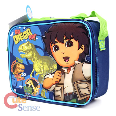  Lunch Bags on Go Diego Go Large School Backpack Lunch Bag Set With Dinosaur   Ebay