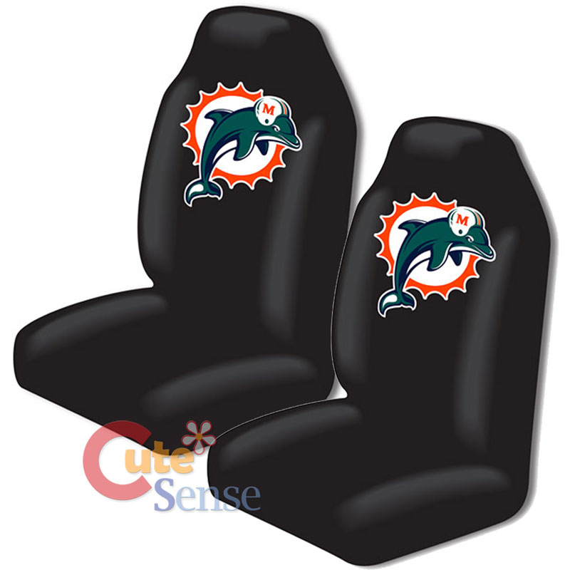 Miami Dolphins Car Seat Cover 2pc NFL Auto Accessories Set eBay