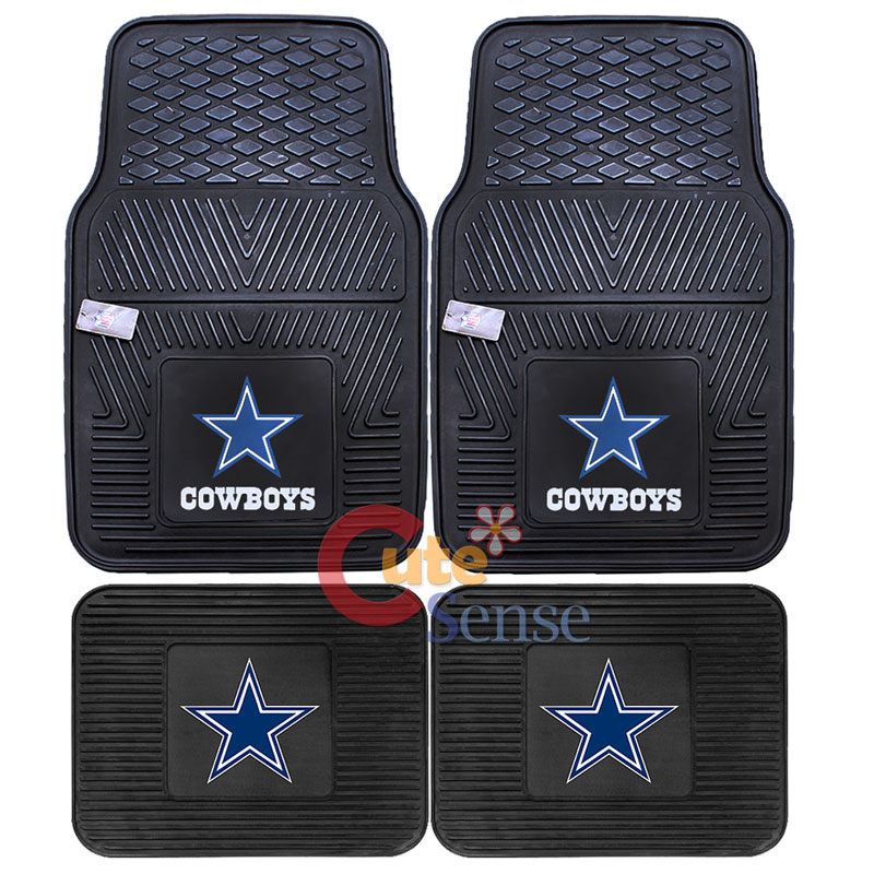 Dallas Cowboys Car Floor Mat 4pc Rubber Utility Fanmats