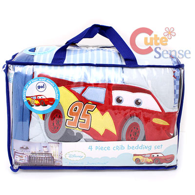 Baby Cradle Bedding Sets on Cars Mcqueen Mater Baby 4pc Crib Bedding Set At Cutesense Com