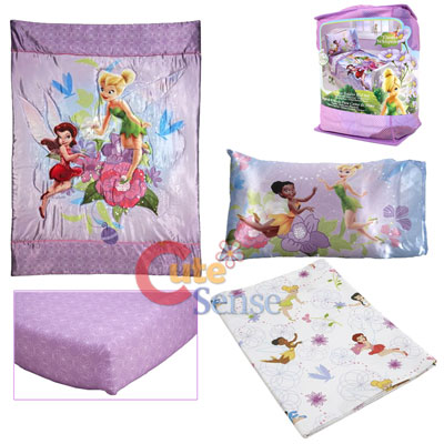 Disney Princess Bedding Crib on Disney Tinkerbell Fairies Toddler Bedding Comforter Set   4pc   Ebay