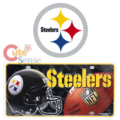NFL Pittsburgh Steelers  Metal License Plate