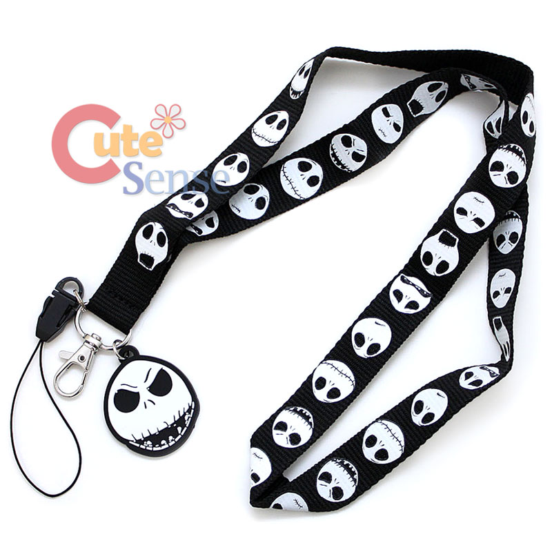 Details about Nightmare Before Christmas Jack Face Lanyard KeyChain ID ...