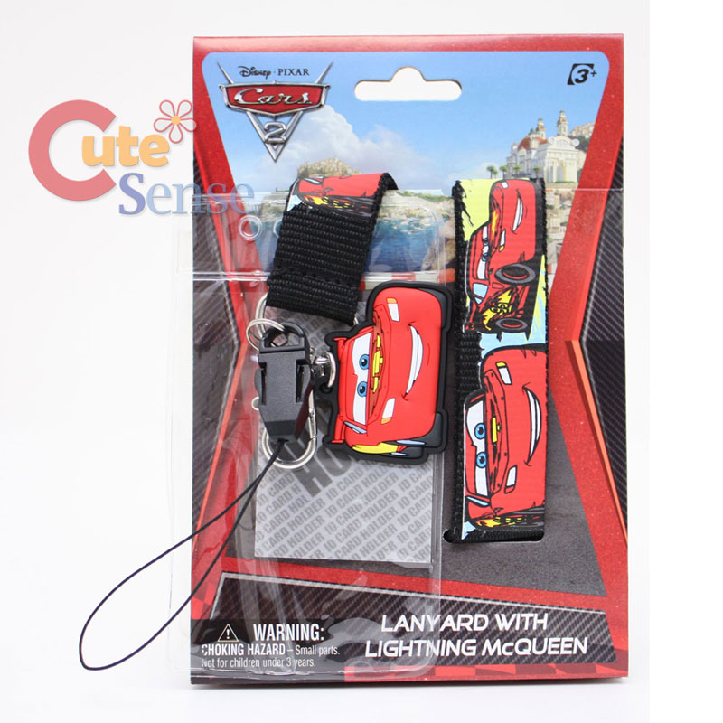 Cars Lightning Mcqueen Lanyard KeyChain with ID Pocket Disney Pixar eBay