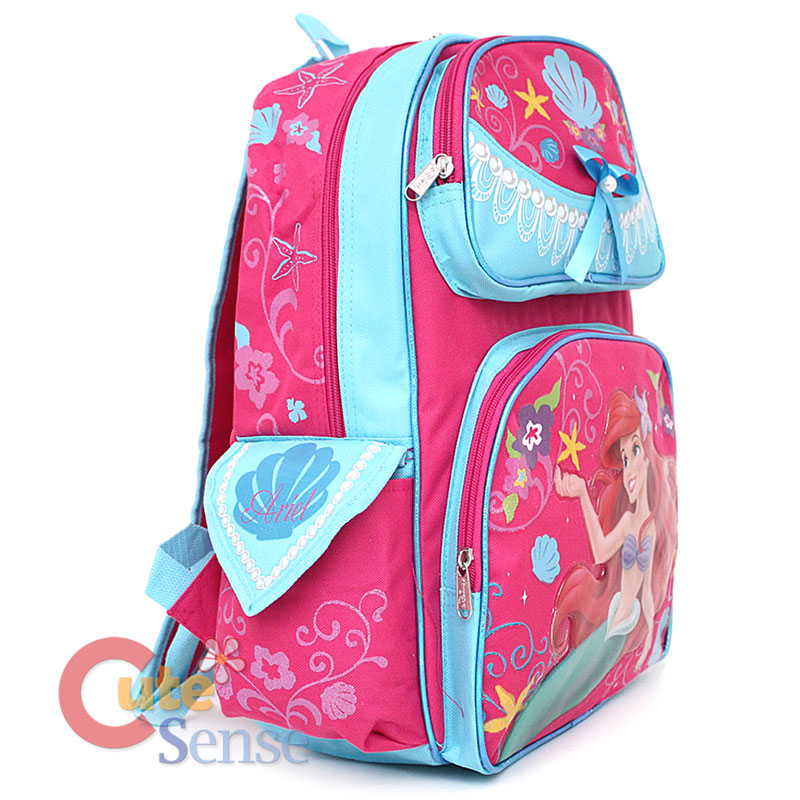 Disney Little Mermaid Ariel School Backpack Lunch Bag 16" Large Set