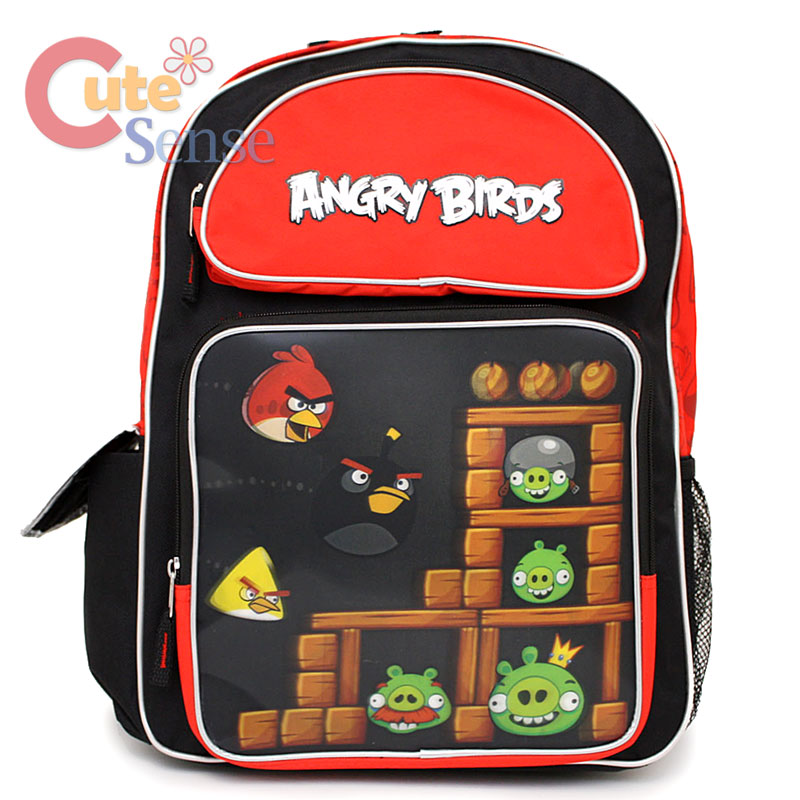 Angry Birds 3D School Backpack 16" Large Bag Licensed eBay