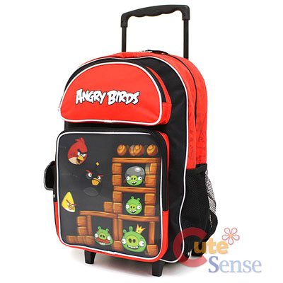 Roller Suitcase on Angry Birds 3d School Roller Backpack 16 Large Luggage Rolling With