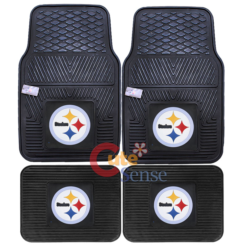 Pittsburgh Steelers Car Floor Mat 4pc Utility Fanmats NFL Auto