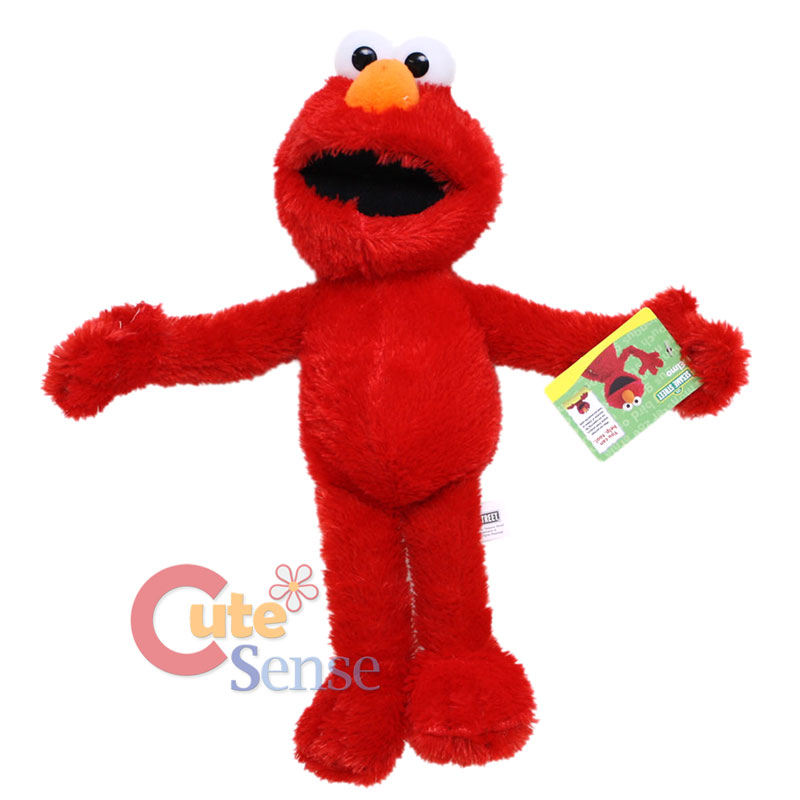 Sesame Street Elmo Plush Doll 15" Large Stuffed Toy Figure with Plastic