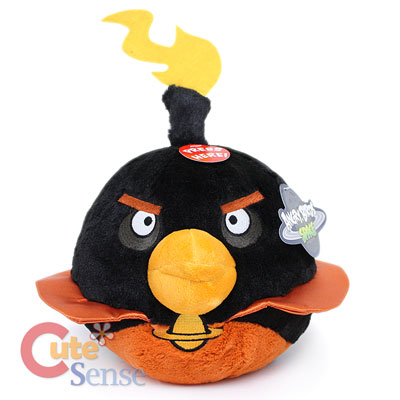 Angry Birds Plush on Angry Birds Space Fire Bomb Black Bird Plush Doll 8  Large W  Sound