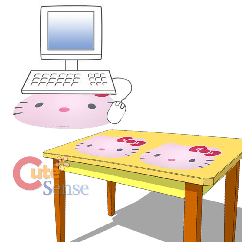 Sanrio Hello Kitty Mouse Pad 17" XL Pink Desk Top Keyboard Mat Work Accent Pad eBay