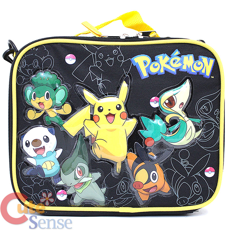 Pokemon School Insulated Lunch Bag Black and White Sanck
