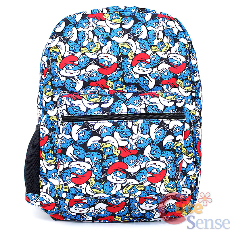smurfs characters backpack smurf bag shcool