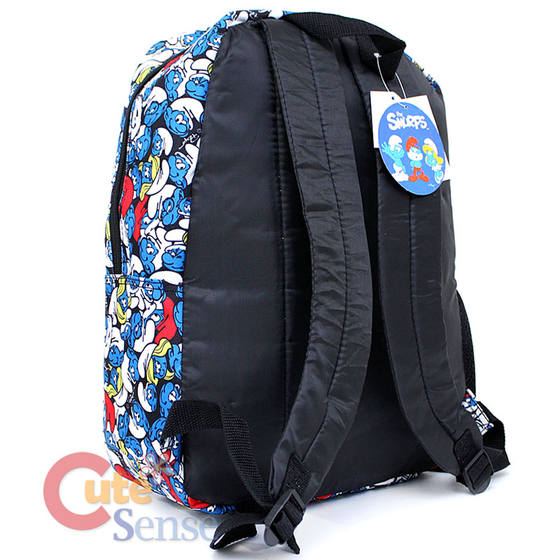 backpack smurfs smurf characters bag enlarge shcool