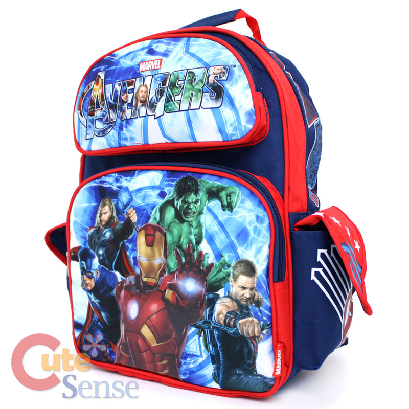 Marvel Avengers School Backpack Lunch Bag Iron Man Hulk Bag 1.jpg