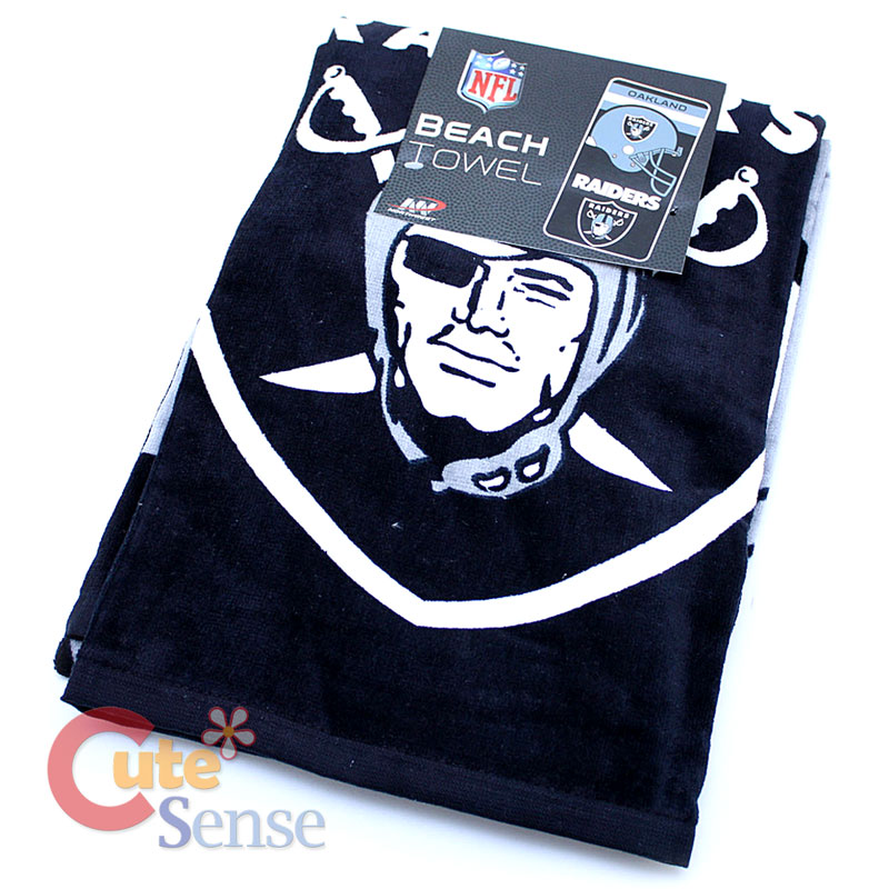 NFL Oakland Raiders Beach Towel Bath Towel 30x60 Cotton Helmet Logo eBay