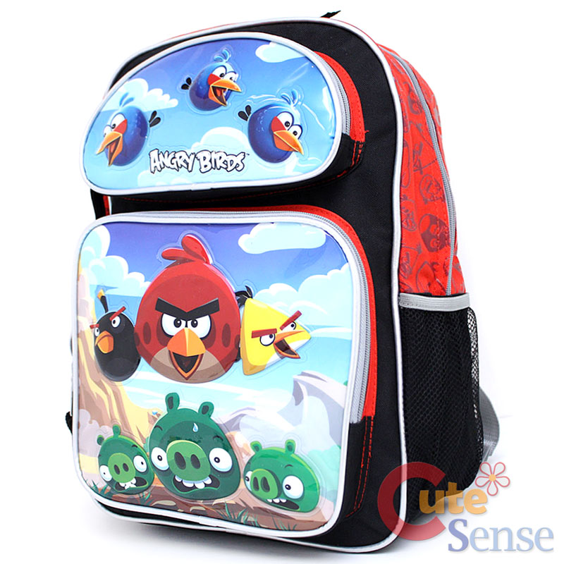 Angry Birds Large School Backpack Lunch Bag Set -Assorted Birds and ... Angry Birds Large School Backpack Lunch Bag Set -Assorted Birds and ...