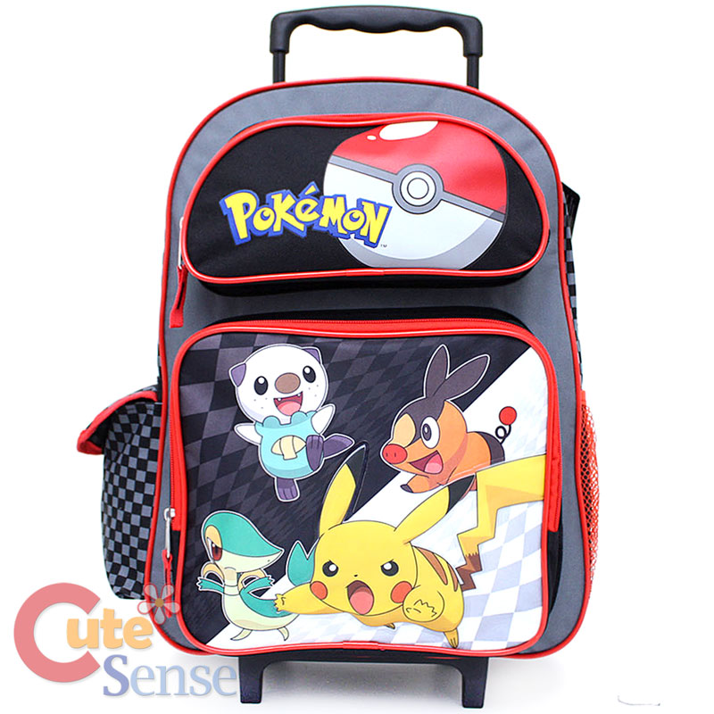 Pokemon Black and White School Large Roller Backpack Book Bag 1
