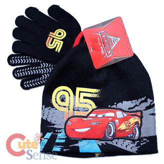 Cars Mcqueen Beanie Gloves Set Black 1.jpg
