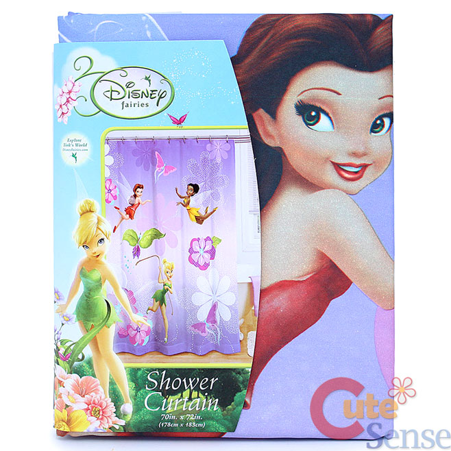 Disney Tinkerbell Faires Fabric Bath Shower Curtain 72inx72in