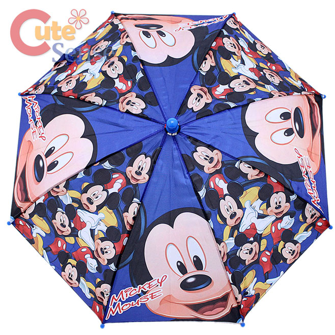 Disney Mickey Mouse Kids Umbrella with PVC Figure Handle -Faces | eBay