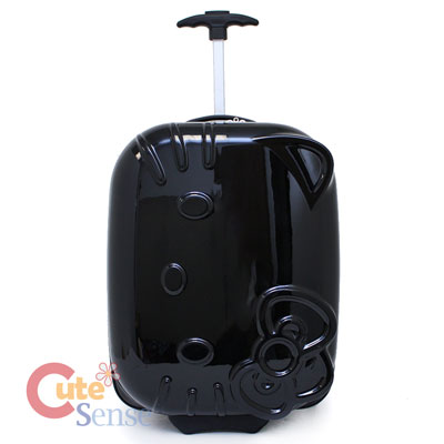 Hello Kitty face ABS Luggage Trolley Hard Case Black 1.jpg