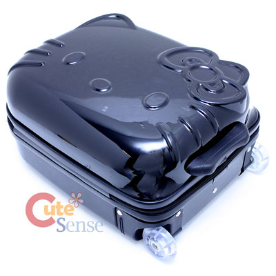 Hello Kitty face ABS Luggage Trolley Hard Case Black 4.jpg