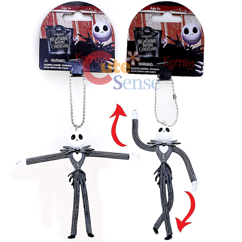 Nightmare Before Christmas Jack Bandable PVC Key chain Figure Key ...