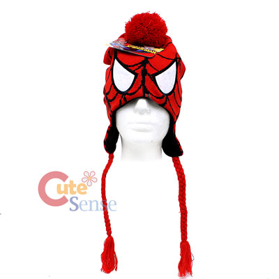 Spiderman Kintted Laplander Hat Beanie 3.jpg
