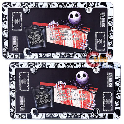 Details about Nightmare Before Christmas Car License Plate Frame Jack ...