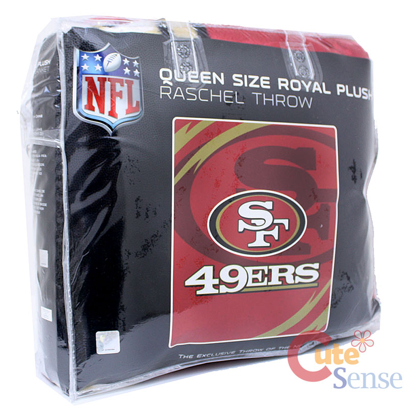 San Francisco 49ers Queen Mink Plush Blanket NFL Big Team Logo eBay