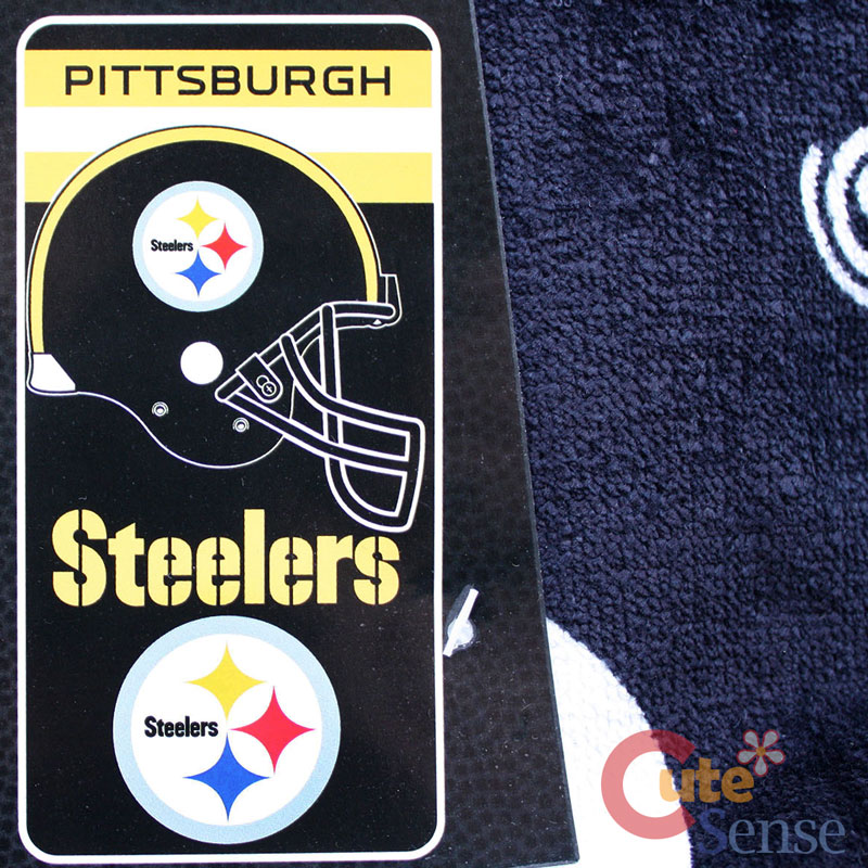NFL Pittsburgh Steelers Beach Towel Bath Towel 30x60 Cotton Helmet Logo eBay