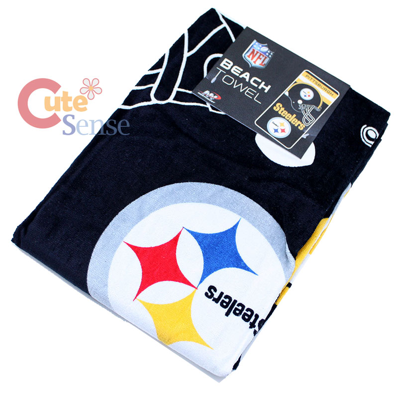 NFL Pittsburgh Steelers Beach Towel Bath Towel 30x60 Cotton Helmet Logo eBay