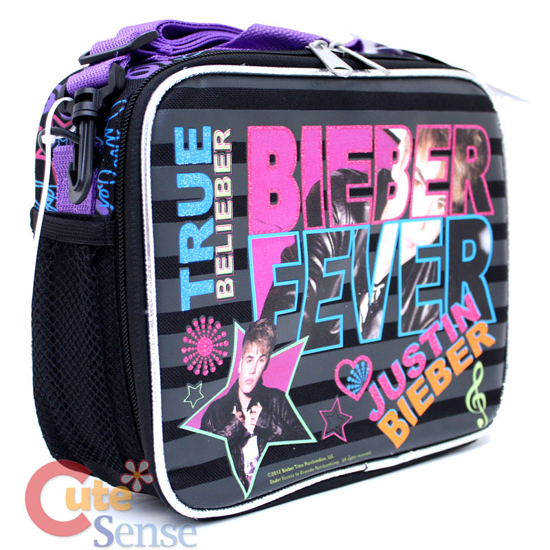 Justin Bieber Large School Backpack with lunch Bag Love Fever Justin