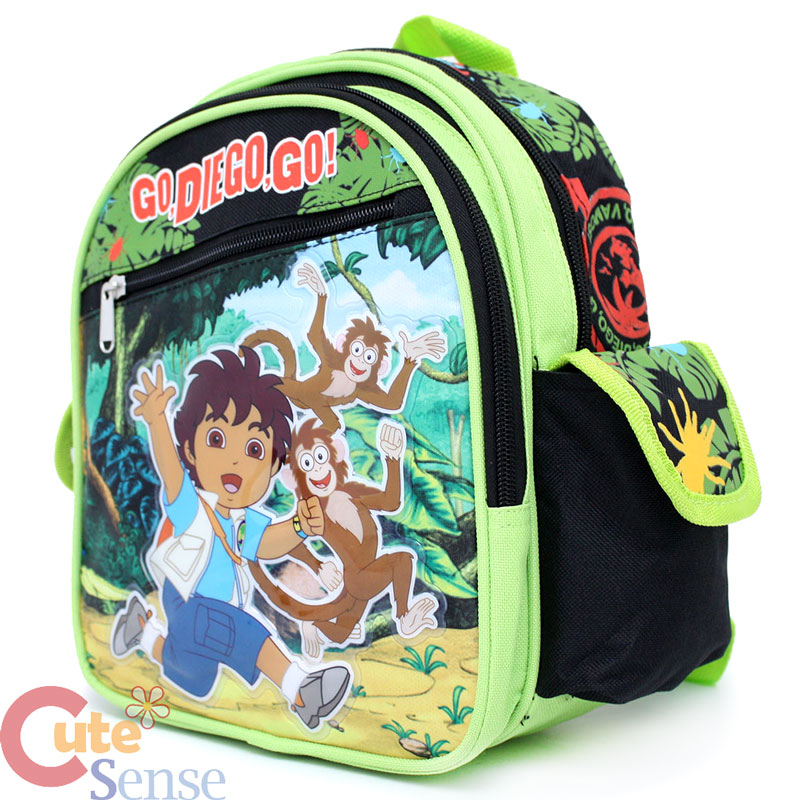 Go Diego Go Toddler School Backpack 10" Small Bag with Monkey eBay