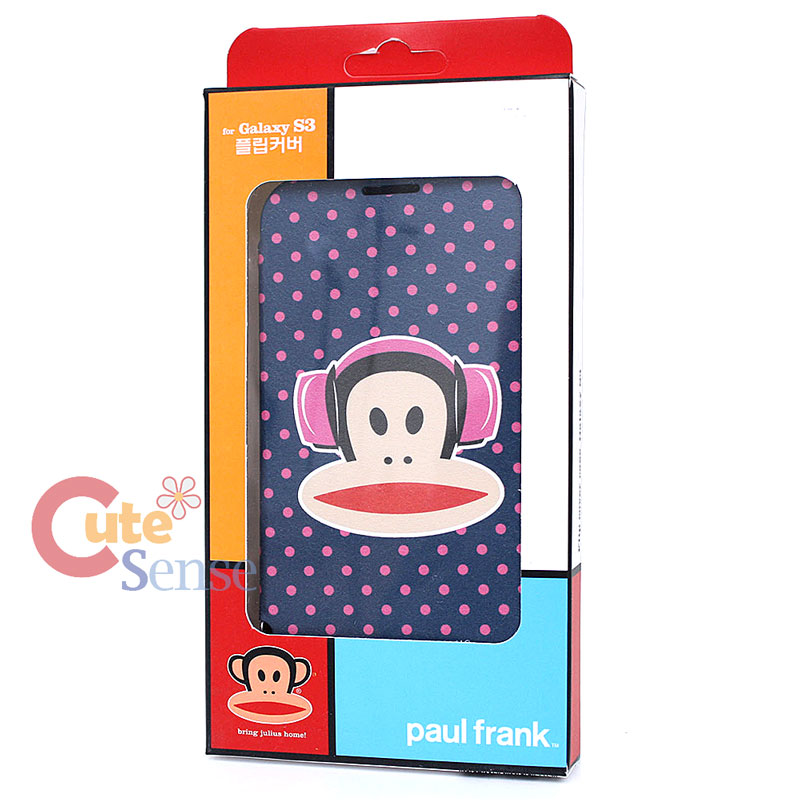 Paul Frank Samsung Galaxy S3 Flip Cover Phone Case Pink Dots Licensed